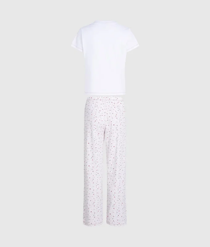 Conjunto de pijama con estampado de corazones
