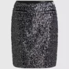 Falda de tweed con lentejuelas
