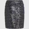 Falda de tweed con lentejuelas