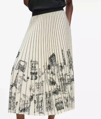 Falda plisada Paris Sketch