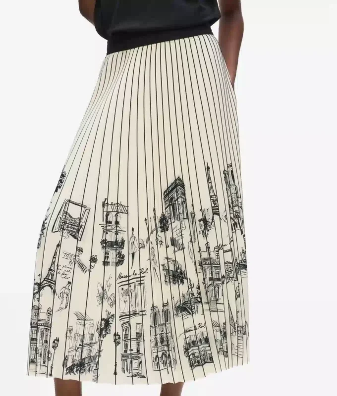 Falda plisada Paris Sketch