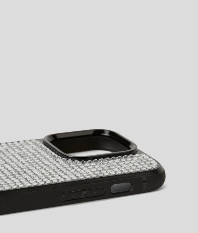 FUNDA LOGO RHINESTONE PARA IPHONE 16 PRO MAX