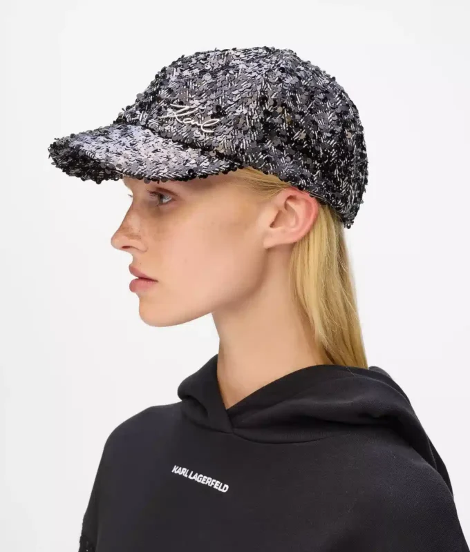 Gorra con lentejuelas K/Signature