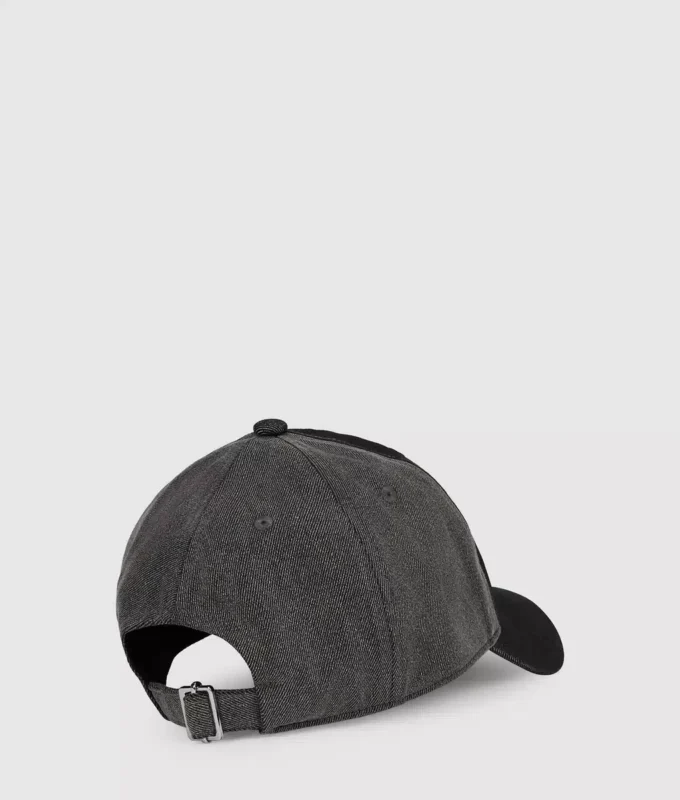 Gorra de denim oscuro en dos tonos
