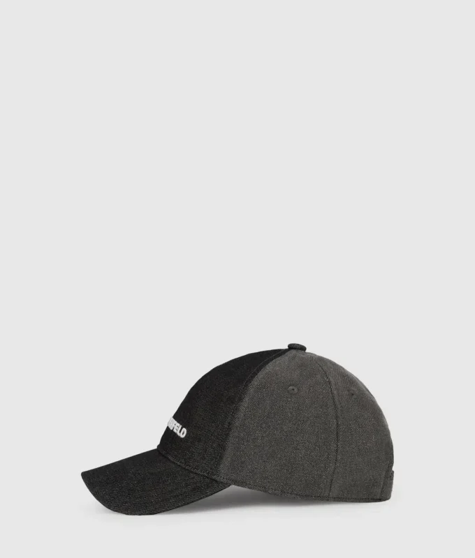 Gorra de denim oscuro en dos tonos