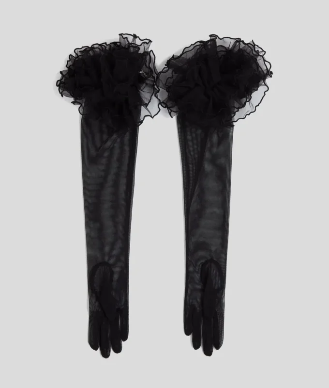 GUANTES LARGOS CON VOLANTES K/SIGNATURE