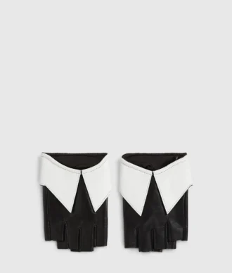 Guantes sin dedos con detalle de cuello