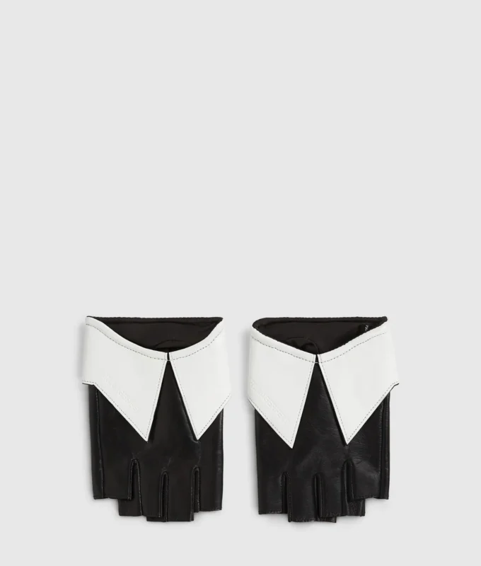 Guantes sin dedos con detalle de cuello