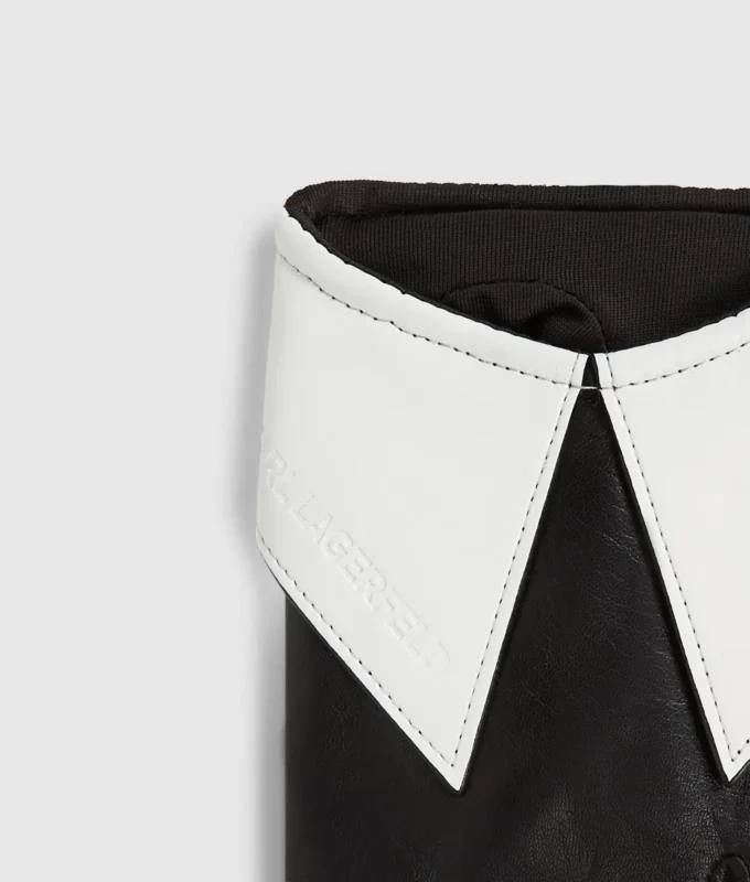Guantes sin dedos con detalle de cuello