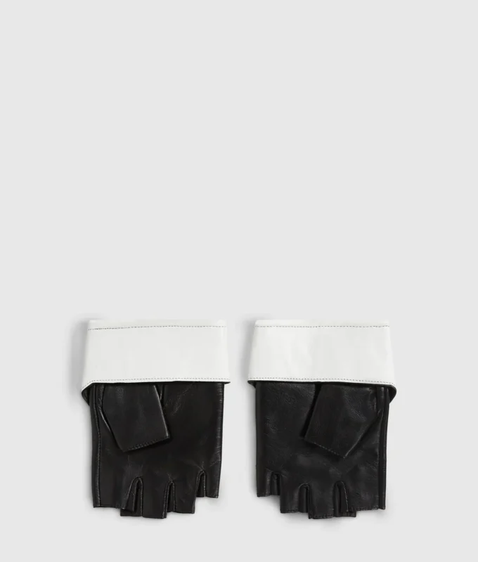 Guantes sin dedos con detalle de cuello