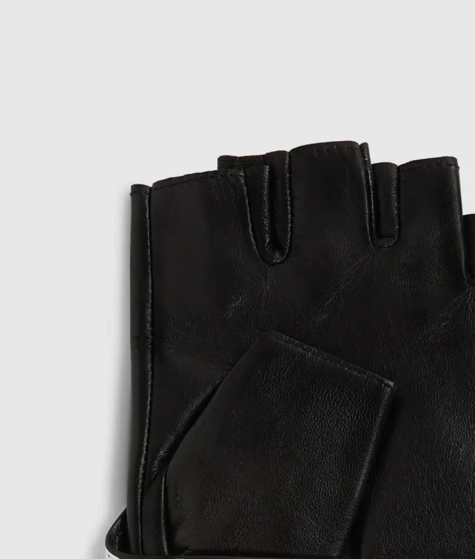Guantes sin dedos con detalle de cuello