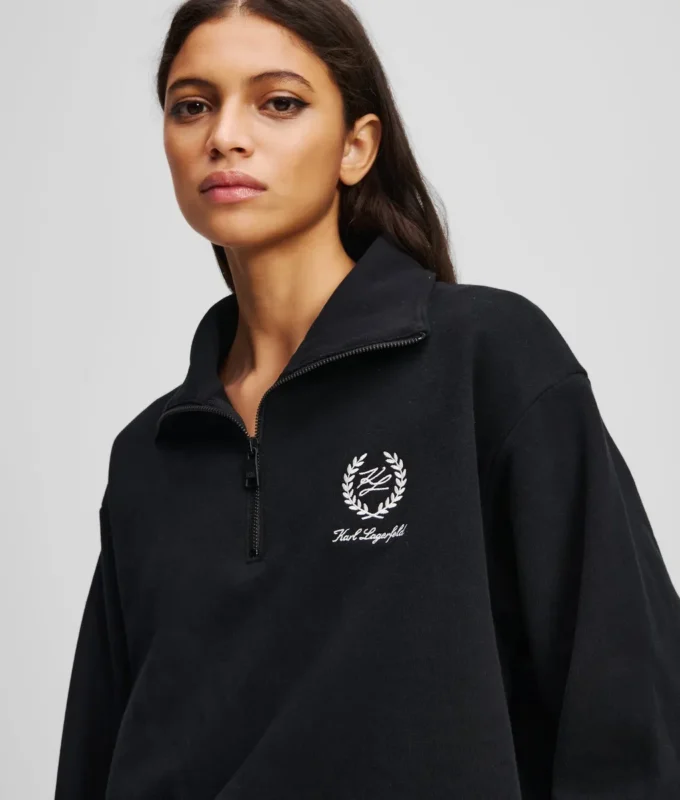 HOTEL KARL LOUNGEWEAR SUDADERA CON MEDIA CREMALLERA