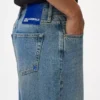 Jeans de talle bajo y pierna ancha