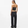 Jeans de talle bajo y pierna ancha