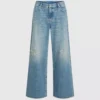 Jeans de talle bajo y pierna ancha