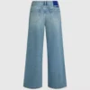 Jeans de talle bajo y pierna ancha