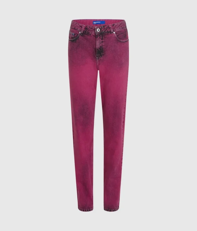 Jeans mom con efecto pintura en aerosol