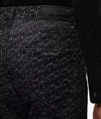 Jeans rectos con estampado integral