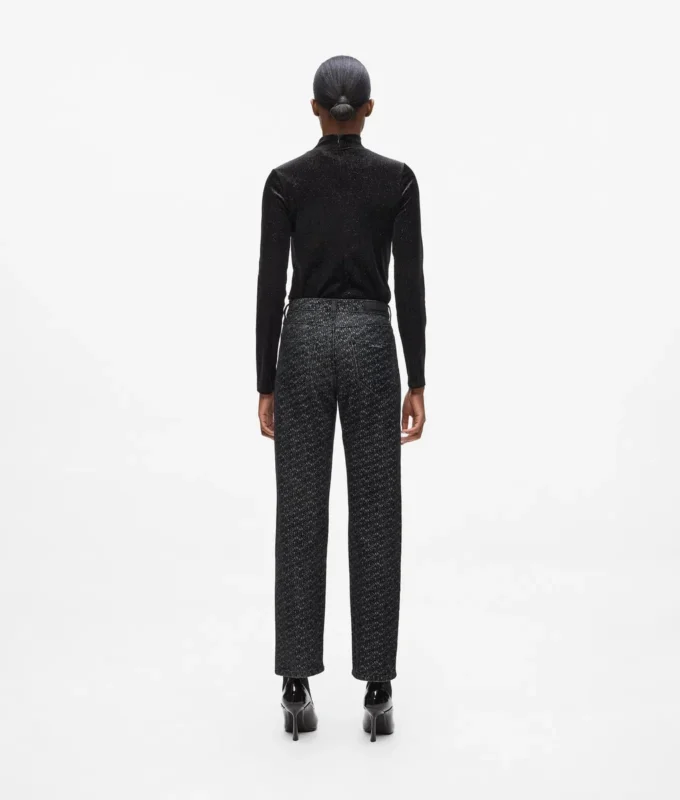 Jeans rectos con estampado integral