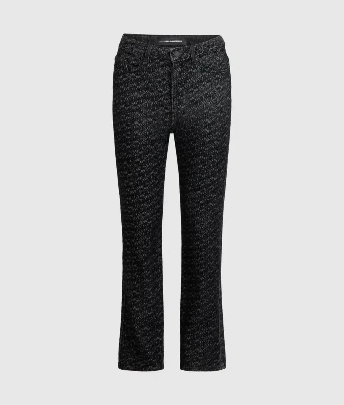 Jeans rectos con estampado integral