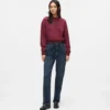 Jeans rectos de talle alto