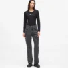 Jeans rectos de talle alto