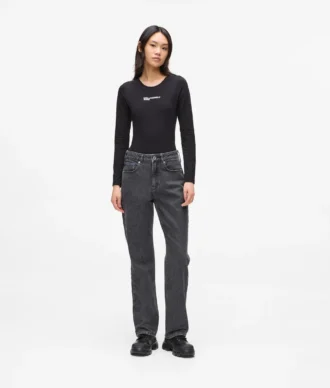 Jeans rectos de talle alto