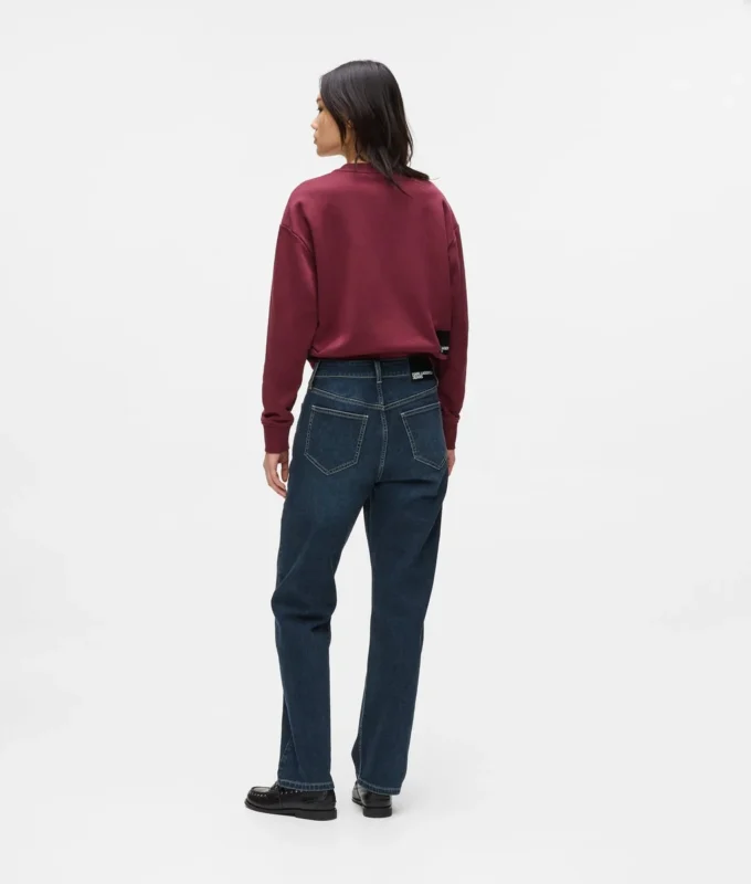 Jeans rectos de talle alto