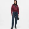 Jeans rectos de talle alto