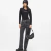 Jeans rectos de talle alto