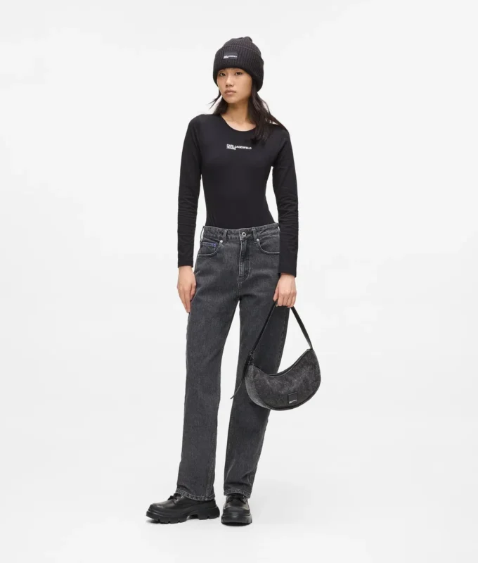 Jeans rectos de talle alto
