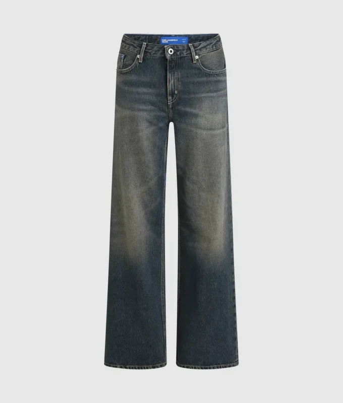 Jeans relajados de talle medio