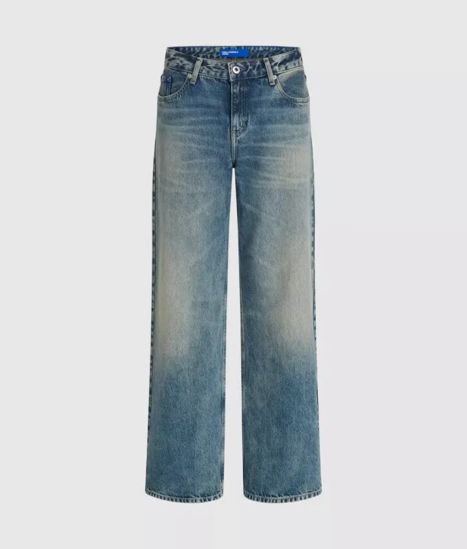 Jeans relajados de talle medio