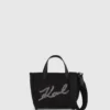 Mini bolso shopper K/Signature con pedrería
