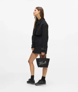 Mini bolso shopper K/Signature con pedrería