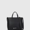 Mini bolso tote con logotipo metálico