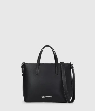 Mini bolso tote con logotipo metálico