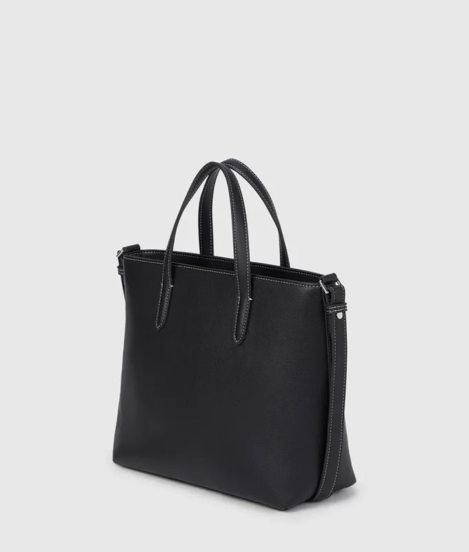Mini bolso tote con logotipo metálico