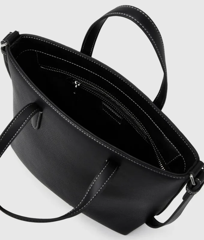 Mini bolso tote con logotipo metálico