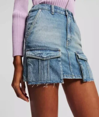 MINIFALDA UTILITARIA DE DENIM