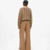 Pantalones anchos de mezcla de lana