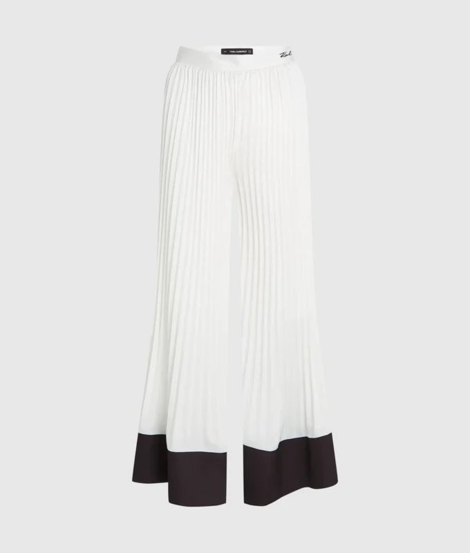 Pantalones anchos plisados