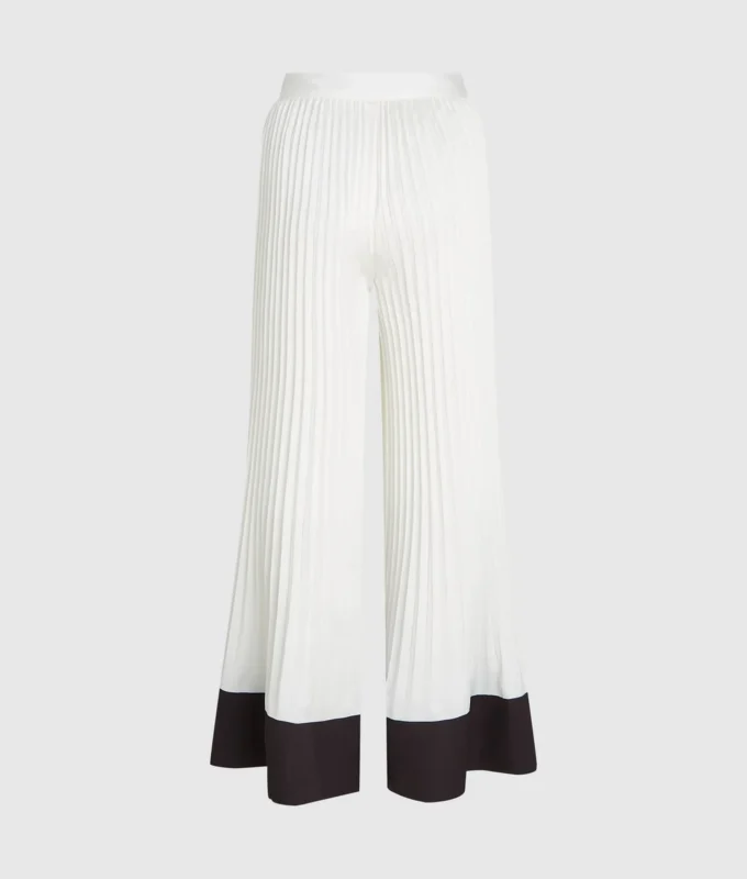 Pantalones anchos plisados