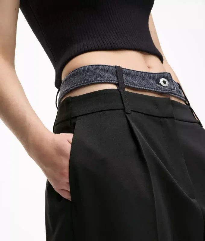Pantalones con doble cinturilla