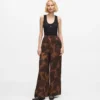 Pantalones con estampado de abanicos