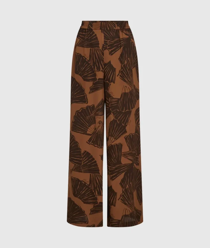 Pantalones con estampado de abanicos