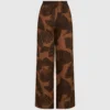 Pantalones con estampado de abanicos
