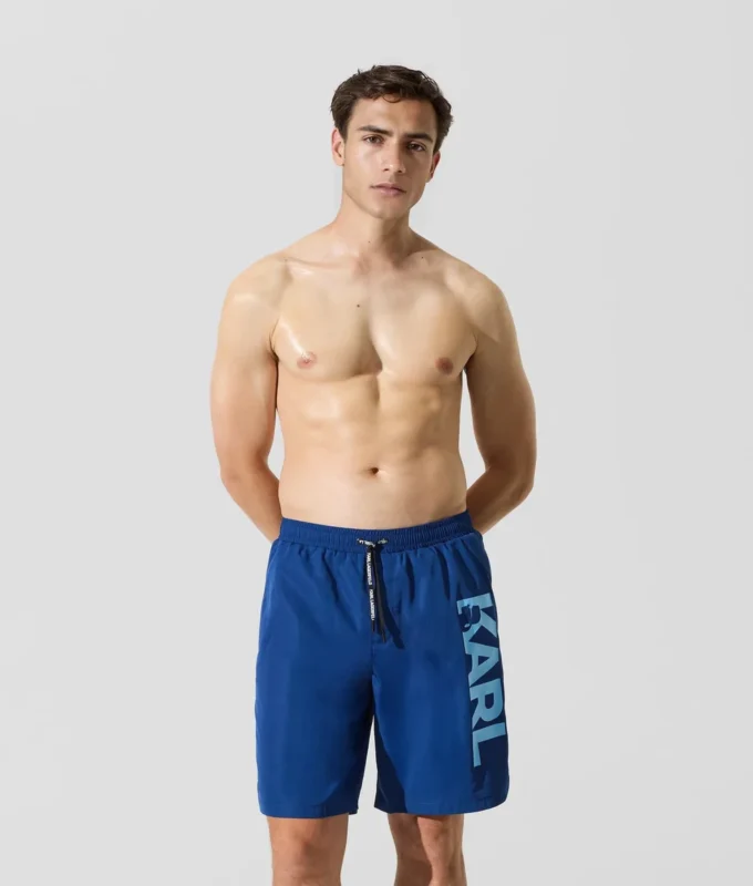 PANTALONES CORTOS DE BAÑO LARGOS CON LOGOTIPO
