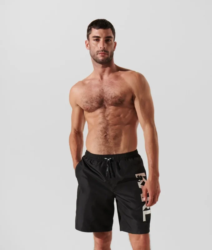 PANTALONES CORTOS DE BAÑO LARGOS CON LOGOTIPO
