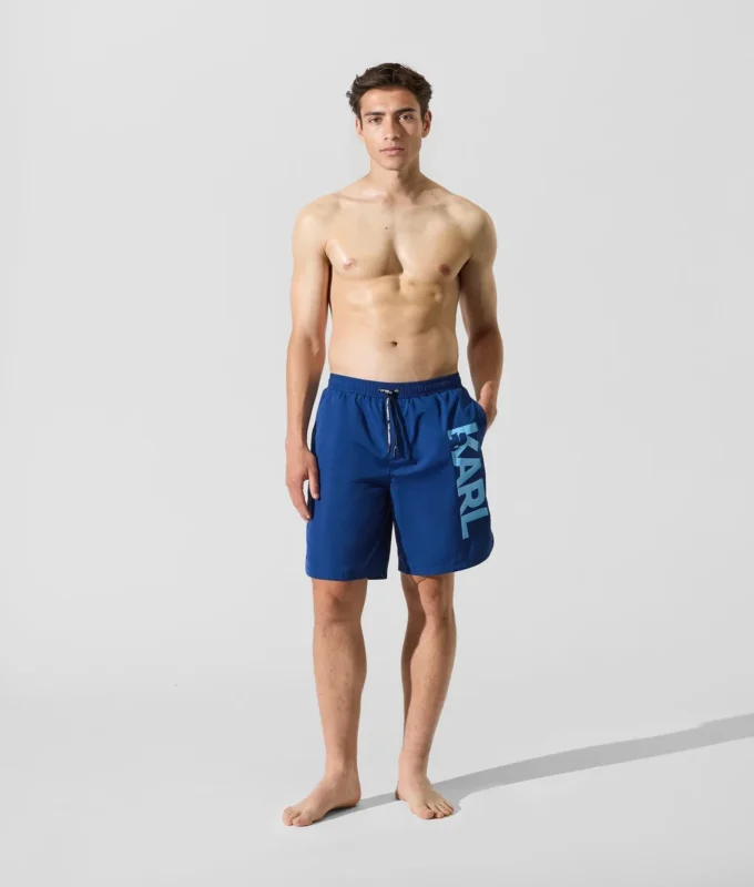 PANTALONES CORTOS DE BAÑO LARGOS CON LOGOTIPO